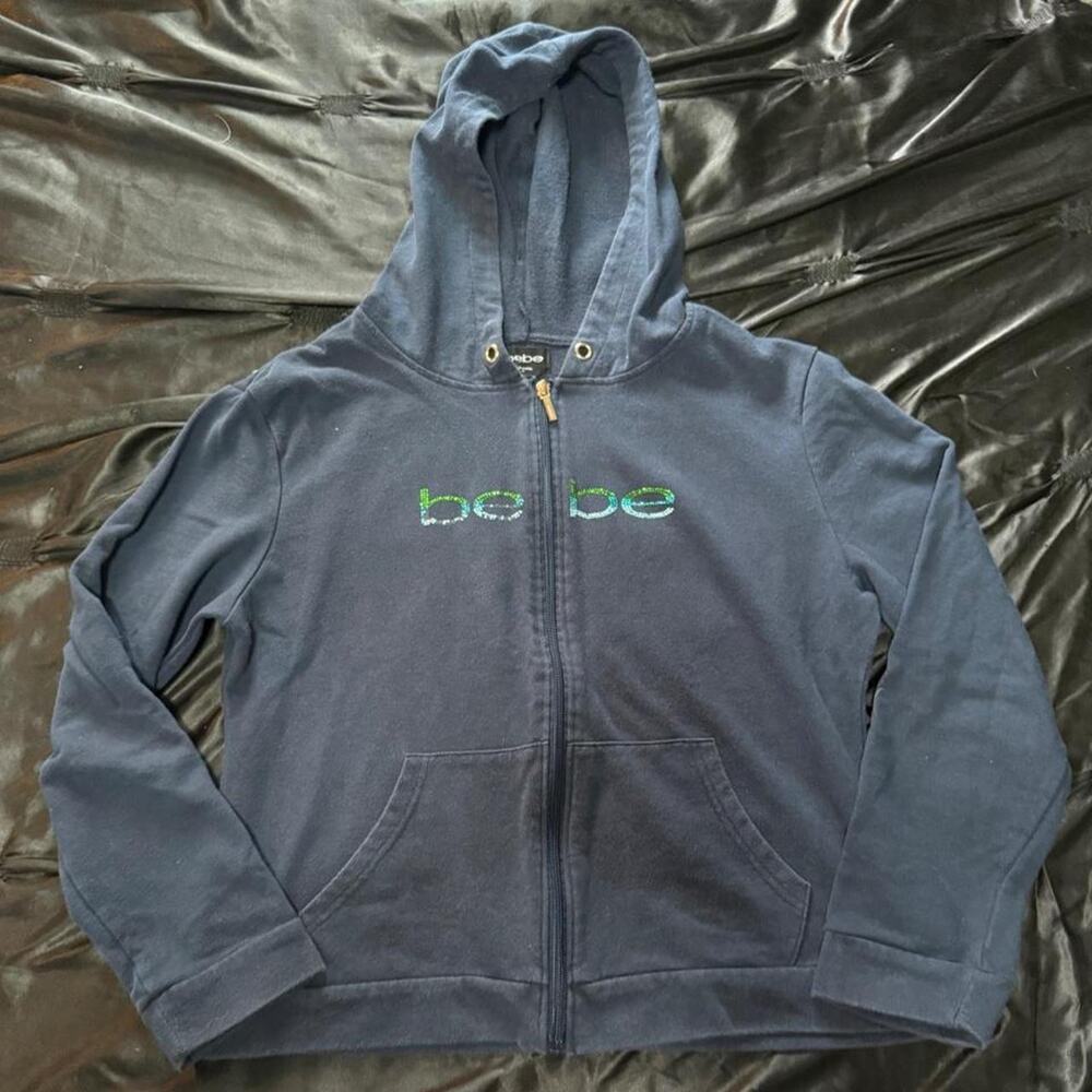Bebe vintage black zip up hoodie